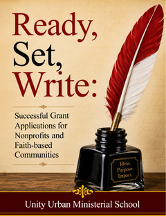 Front cover of Ready, Set, Write featuring a red quill and inkwell